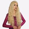 Hocus Pocus Witch Wig -Golden Blonde Wavy Halloween Hair with Middle Part, Premium Cosplay Synthetic Hair for Women, 90s Party Accessories