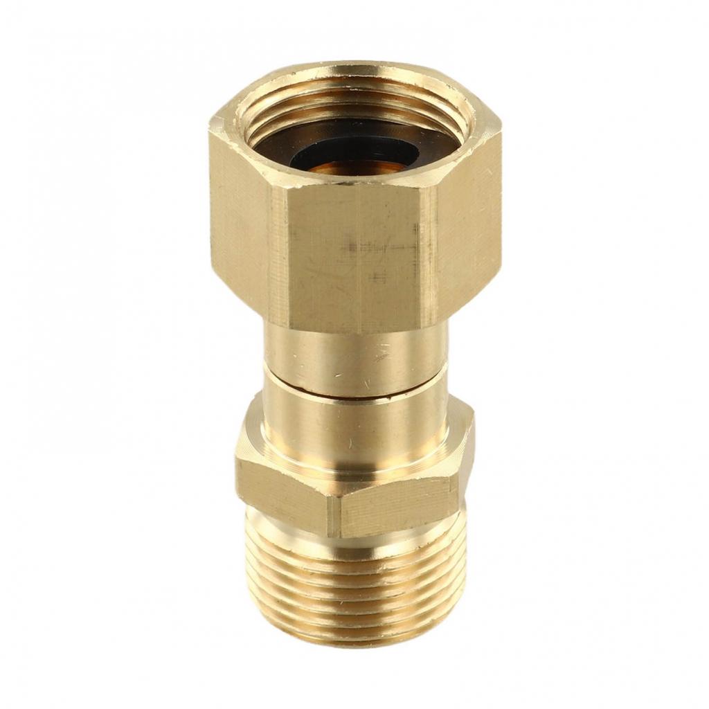 1Pc M22 15mm Copper Swivel Fitting for High Pressure Washer Hose Connection