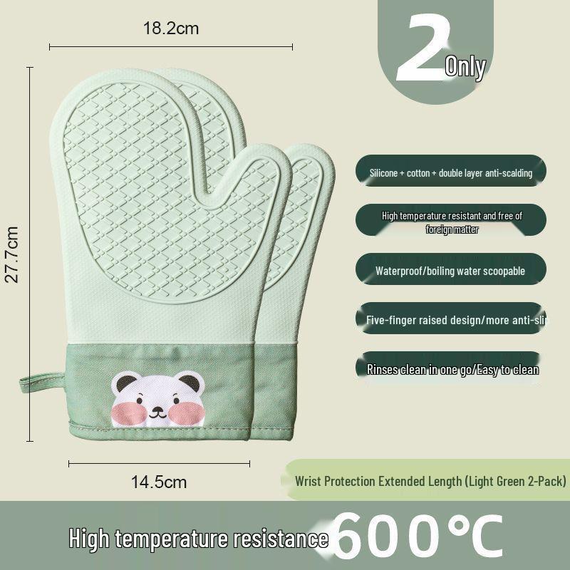 Hitzebeständige Anti-Rutsch Silikon Ofenhandschuhe