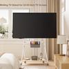 Small Spaces Floor TV Stand Rolling TV Cart for 32-55 Inch TV Screen Up To 110 LBS Modern Living Room TV Stands VESA 400*400 Mmm