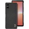 IMAK Ruiyi Series for Sony Xperia 5 V Case Cloth Texture Shell Shockproof PU Leather+PC Cell Phone Cover