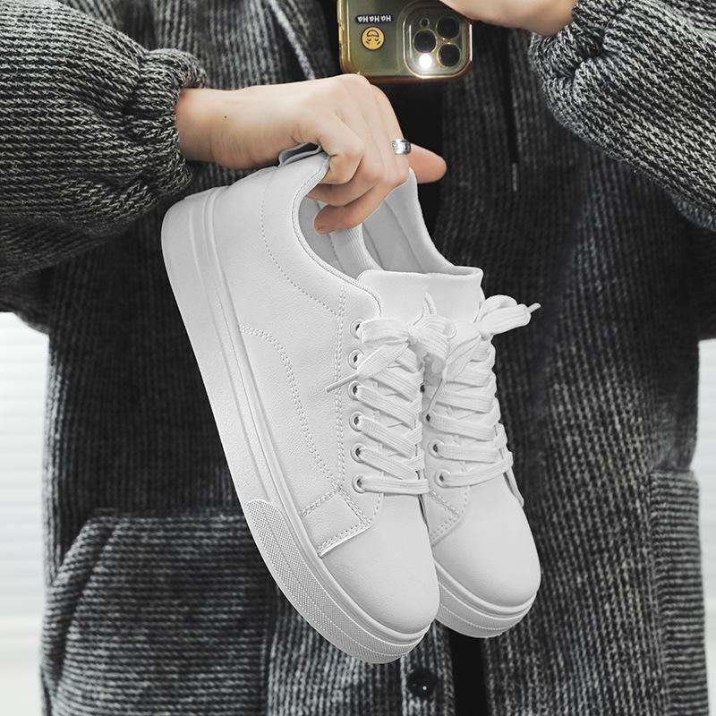 Fashion Fashion Men's Sneakers High Quality Leather Casual Shoes Luxury Tennis Shoes for Men Lace Up Skateboard Shoes Zapatillas Hombre