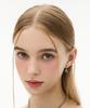 Vvv Asymmetrical Heart Moon Earrings