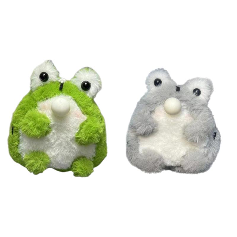 Plush Frog Toy Kit Bag Decoration Pendant Handmade Diy Spit Bubbles Gift Girls