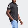 Adidas Solid Color Three Stripes Logo Print Tennis Crew Neck Short Sleeve T-Shirt Men Tops Black HS3262