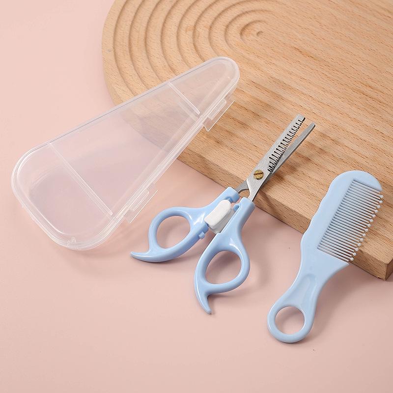 Children's Home Haircutting Scissors Set with Thinning and Flat Cut Tools for Babies and Infants