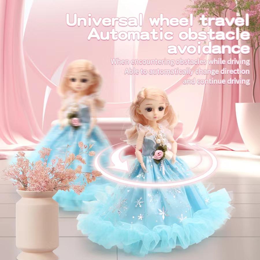 Electric  Dancing Angel Doll Fashion Wedding Dress Princess Music Singing With Led Light  For Girls And Kids Birthday Gift
