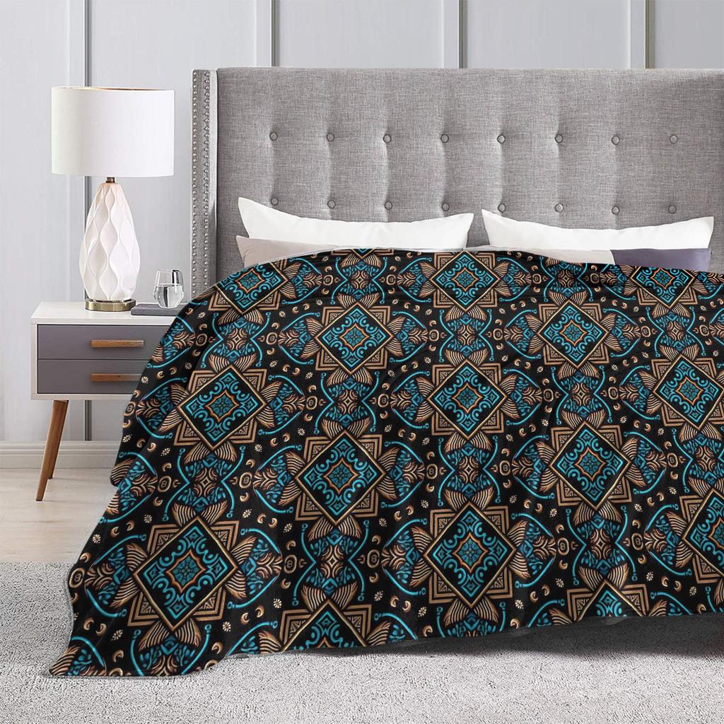 Retro Bohemian Woven Pattern Blankets Quality Super Soft Throw Blanket Spring Students Bedroom Aesthetic Bedspread
