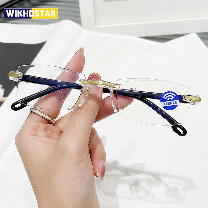 Elder Ultralight Reading Glasses for Men Women Retro Anti-blue Presbyopic Eyewear Frameless +1.0 To+4.0 Gafas De Lectura Hombre