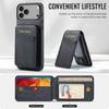 Auto Leather Phone Case for iPhone 17 Pro Max 17air 16e 16 Plus 15 14 13 Pro 12 11 7 8 SE2 Detachable Magnetic Card Holder Cover