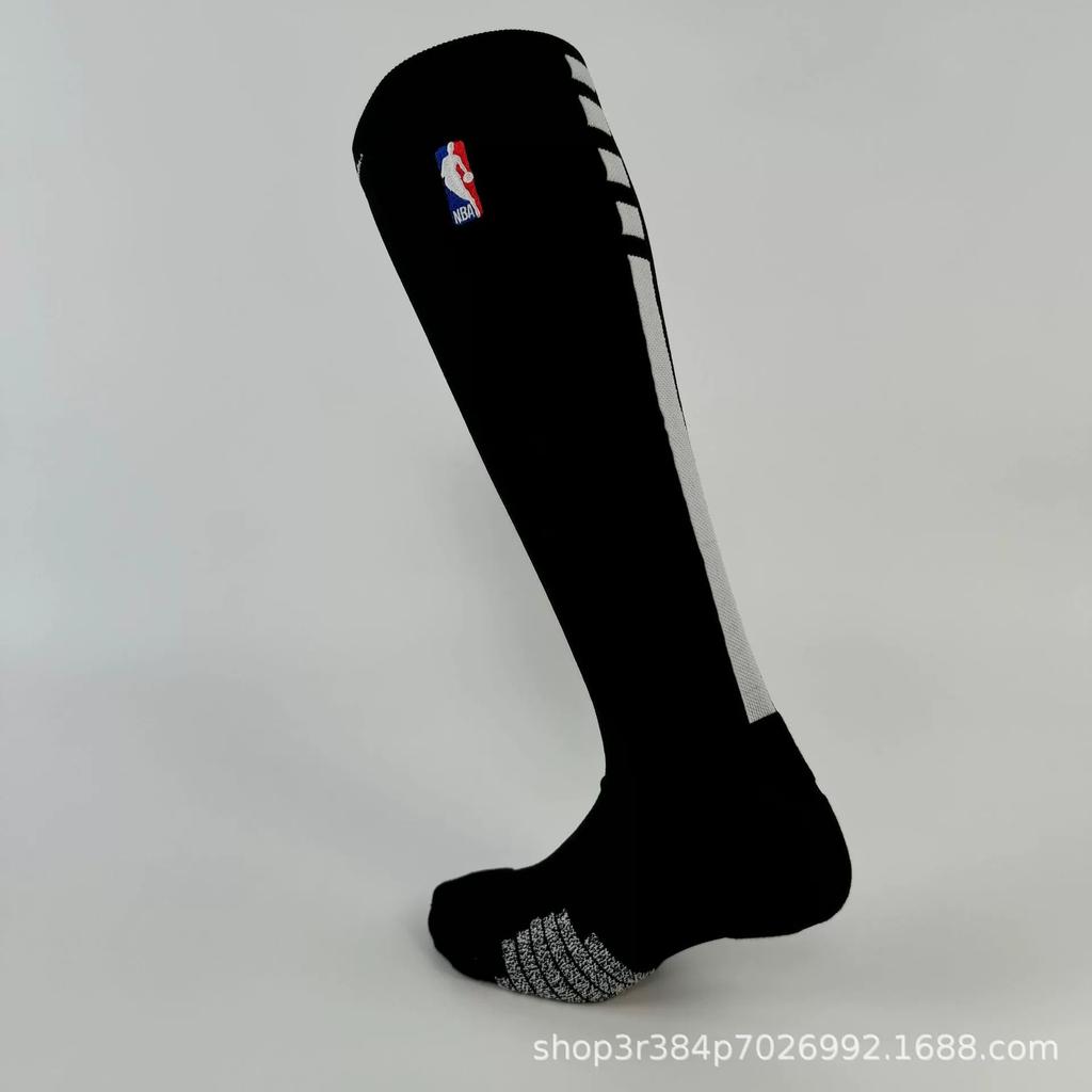 Nba Long Amerykańskie Profesjonalne Skarpety Treningowe do Futbolu Amerykańskiego Męskie Wysokie Pogrubione Ręcznikowe Dno Antypoślizgowe Sportowe Skarpety do Koszykówki Męskie