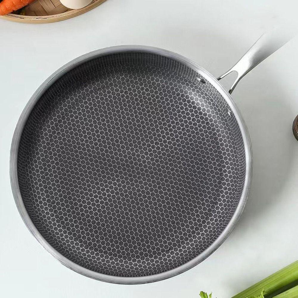 26/28/30cm Plástvová pánev Wok na smažení Nepovrchová úprava Steakové nádobí Nepřilnavý Wok Vaření steaků
