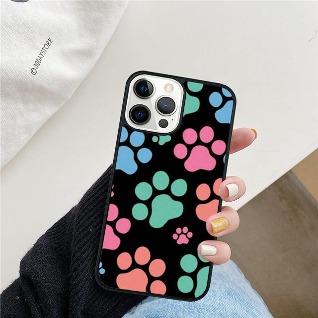 Paws Paw Pattern Cute Dog Cat Phone Case Cover For iPhone 17 Air 15 16 Pro Max 14 13 12 11 Pro Max Plus Coque