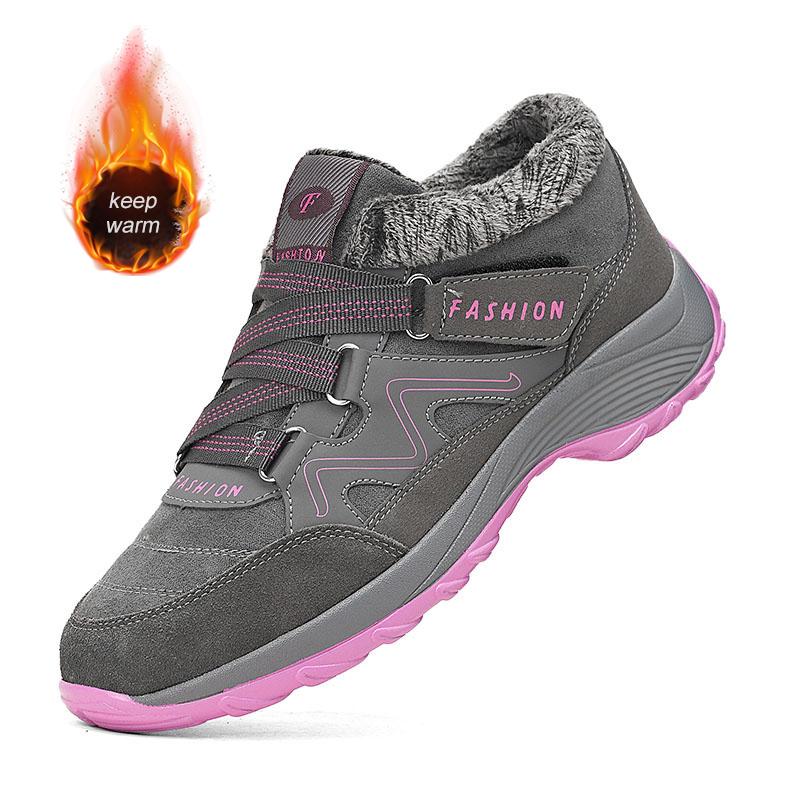Fashion Casual Fleece Boots for Women Autumn Winter Warm Soft Comfy Lace-up Outdoor Sports Boots