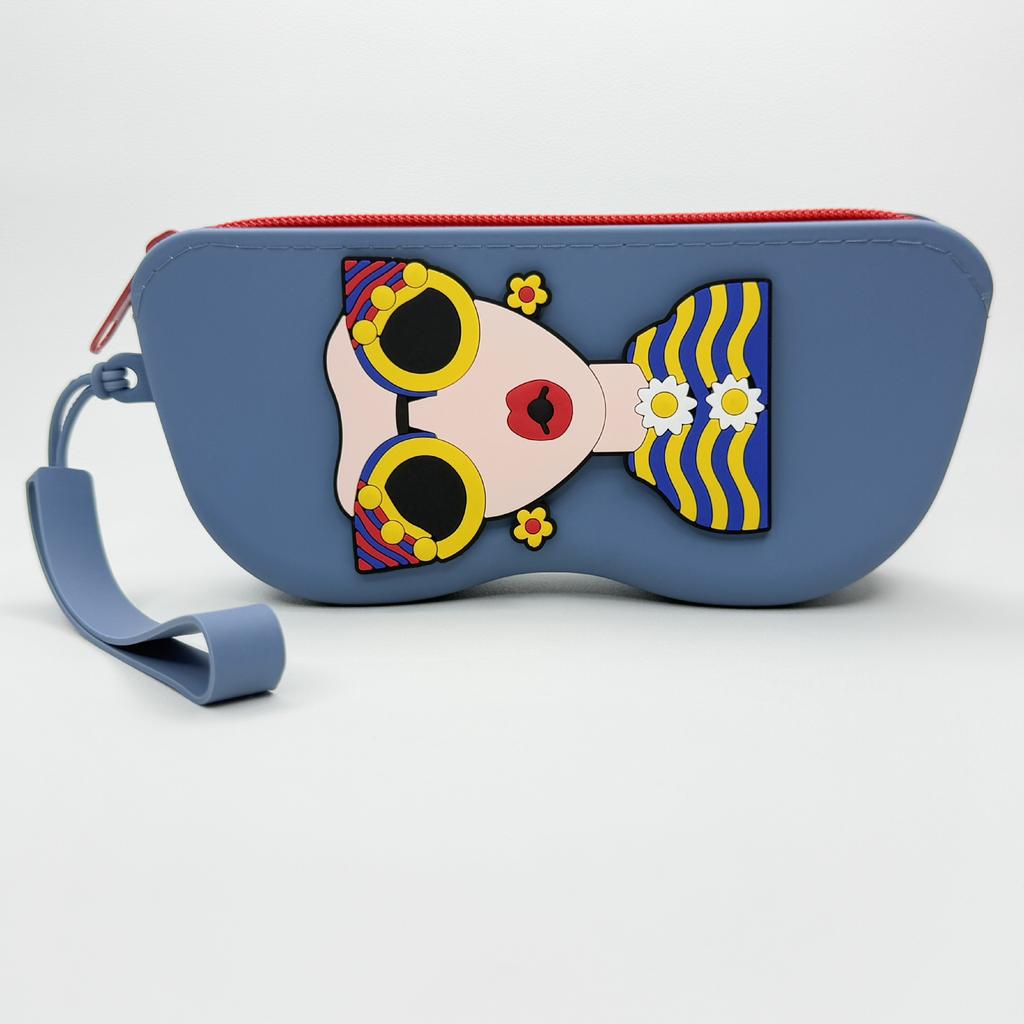 Glasses Case Decorative Eyewear Storage Bag Sunglasses Holder Cartoon-Style Silicone Glasses Bag For Gift Personal Use Daily Use