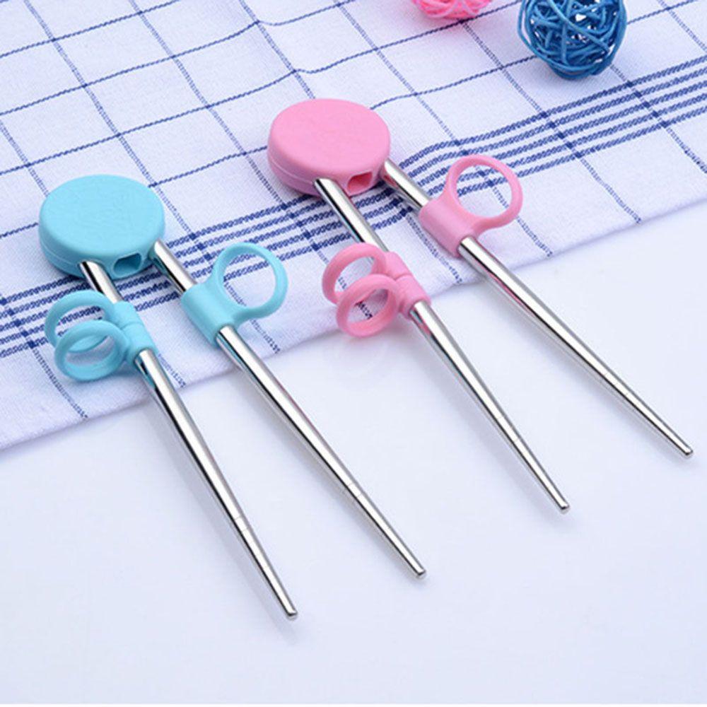 Cute Pig Baby Enlightenment Cartoon Children Stainless Steel for Kids Training Chopstick Learning