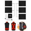 5V USB Heat Mat Carbon Fiber Cloth Jacket Heating Pad 3 Gear Temperature Control Electric Heating Sheet Heater Pads for Clothing