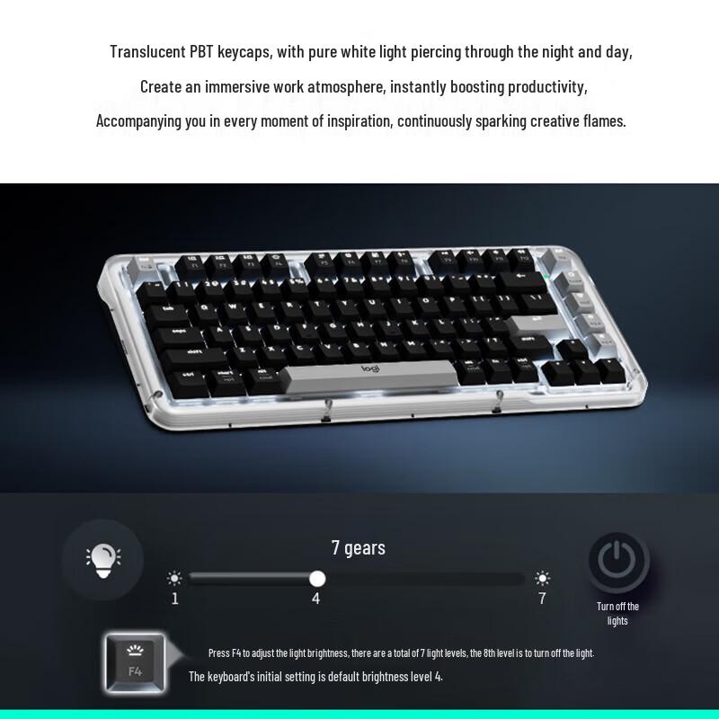 Logitech K75M & K98M Wireless Mechanical Keyboards & Combos (White)