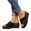 Women's Summer Wedge Platform Slide Sandals Lightweight Comfortable Slip On Open Toe Casual Footwear for Outdoor Indoor Use