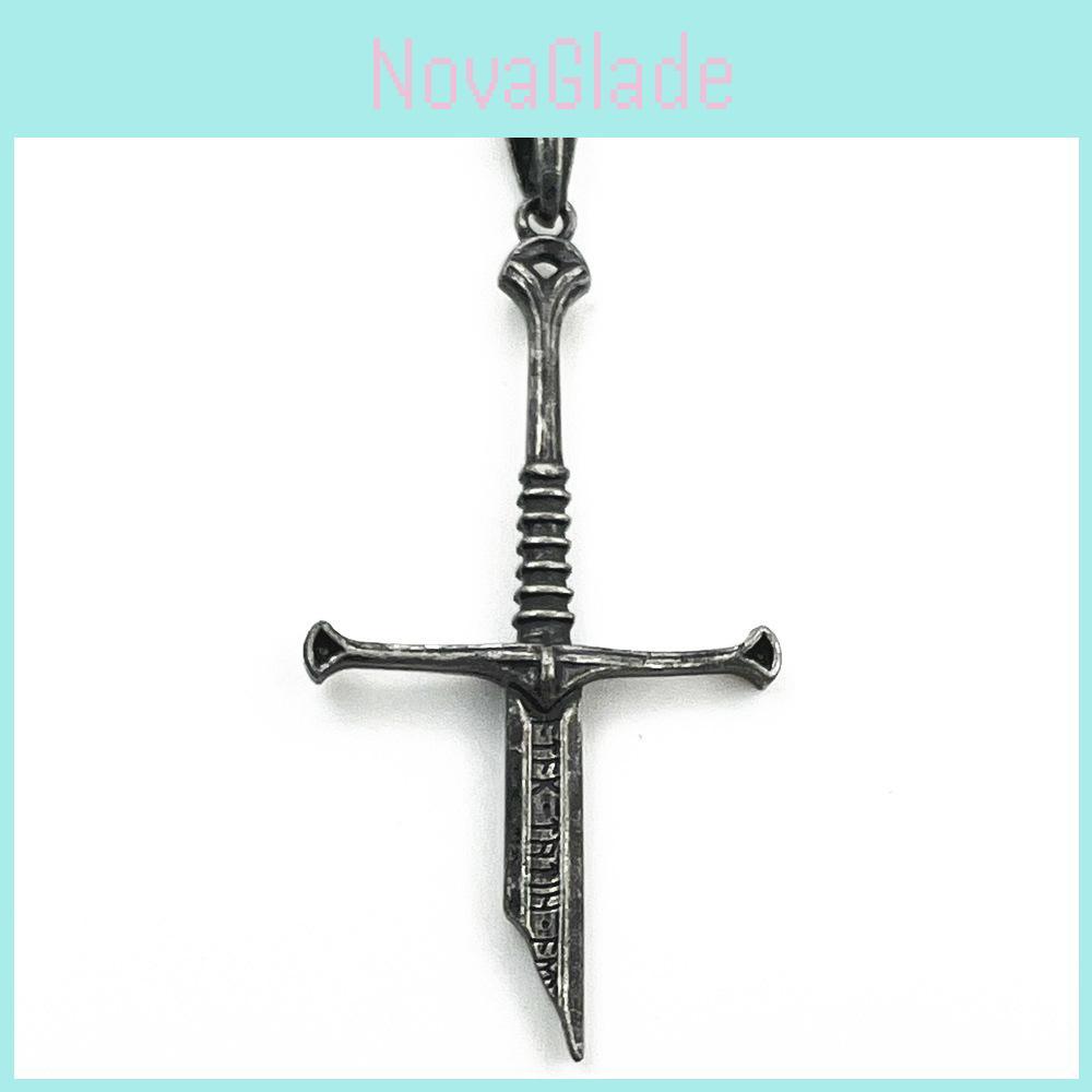 Unique Geometric Metal Necklace Inspired By With Elegant Short Sword Design