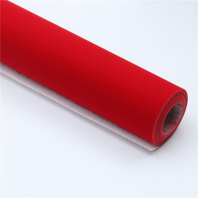 Self-Adhesive Flocked Fabric Thick Velvet Lining for Jewelry Display Scratch-Proof DIY Cabinet Liner Peel & Stick Foam Cloth