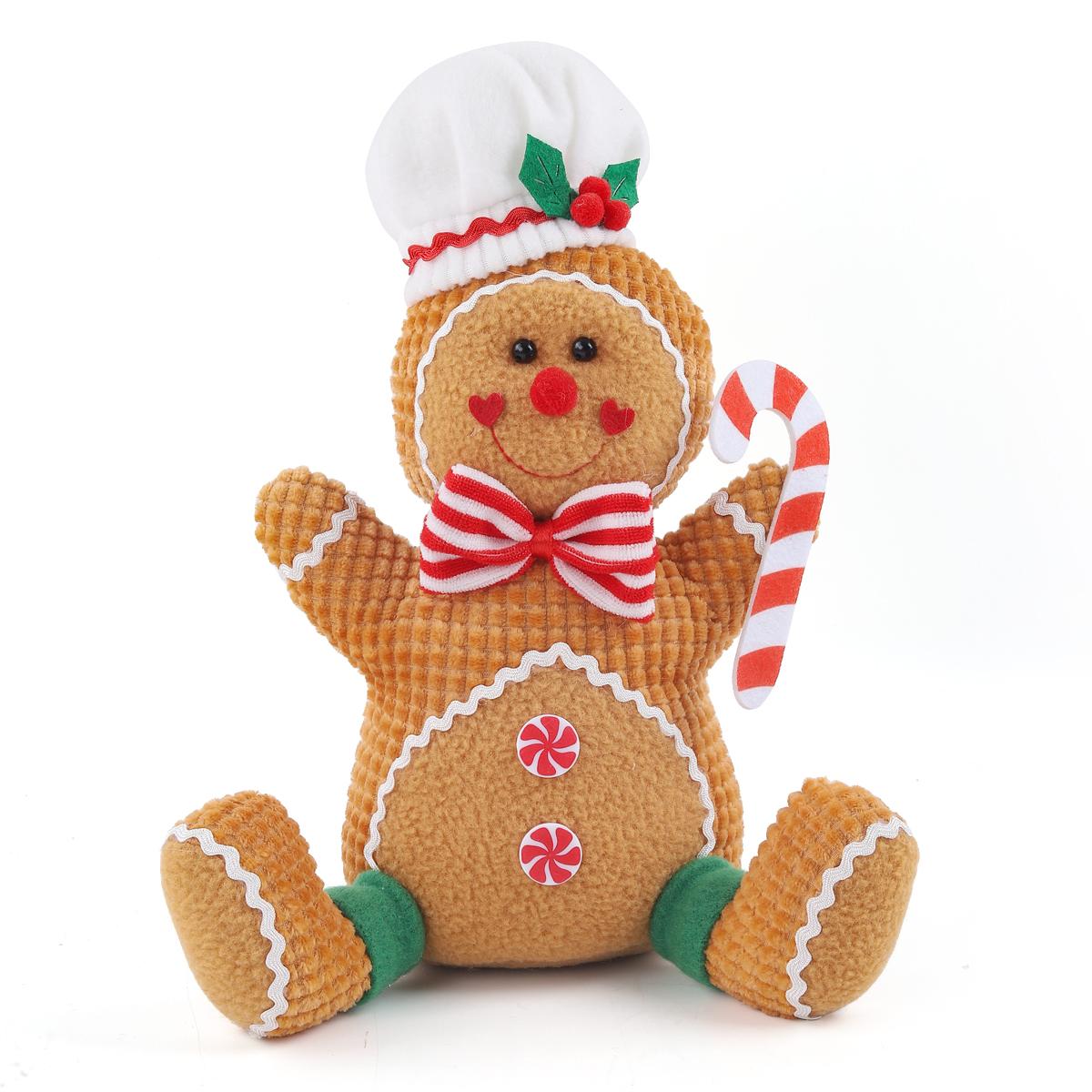 

Christmas Decoration Items, Gingerbread Man Sitting Figure, Two Styles to Choose From For Tabletop Ornaments
