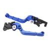 2PCS Motorcycle Brake Clutch Lever Handlebar Braking Device Adjustable Aluminium AlloyBlue