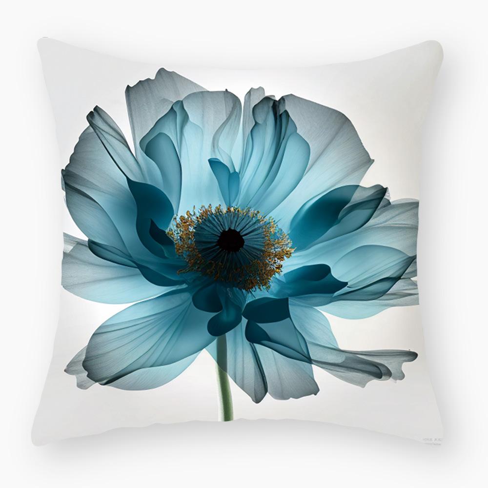 Pillowcase Classic Retro Green Plant Sofa Decoration Pillowcase Nordic Home Waist Cushion Pillowcase