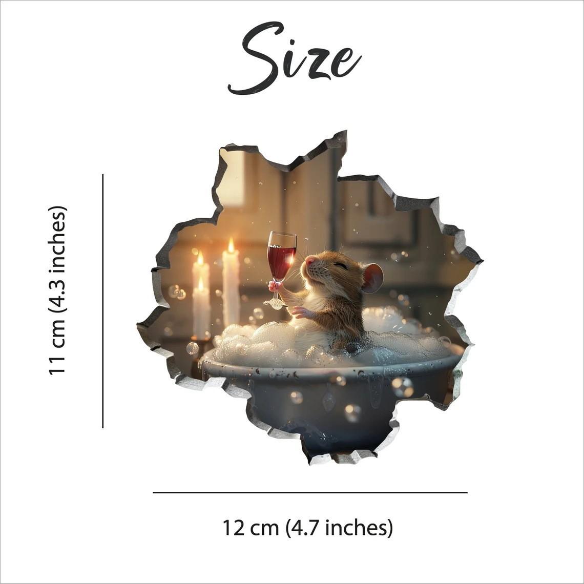 

Веселая и причудливая 3D наклейка на стену в виде мышиной норы со знаком Кошкам вход воспрещен для декора детской комнаты