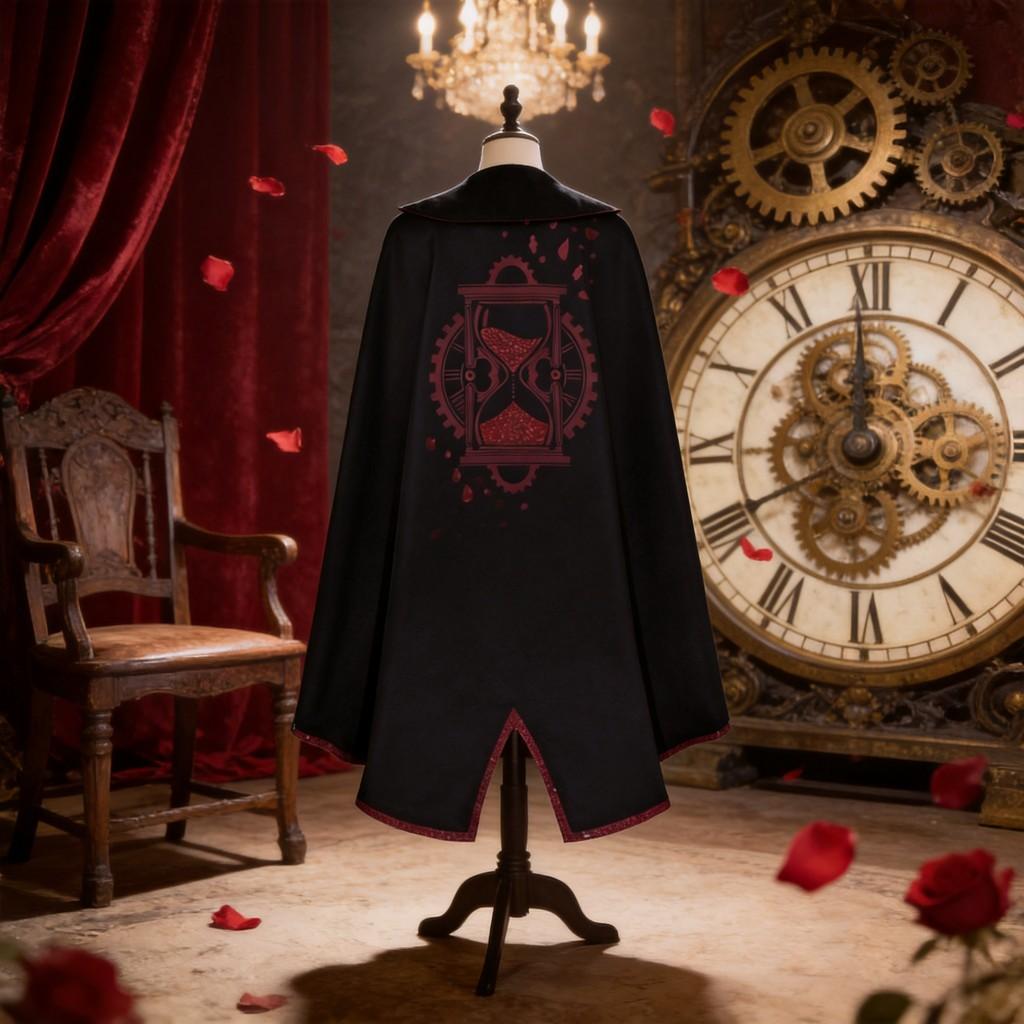 Gothic Vampire Wizard Cape With Breathable Polyester Material For Cosplay And Performance