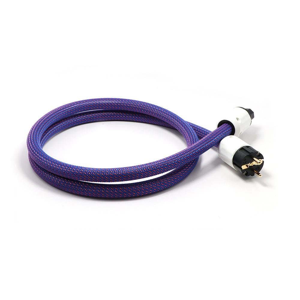 For HiFi Audio AC Audiophile Power Cable With EU Power Plug For tube amp CD HIFI 1M
