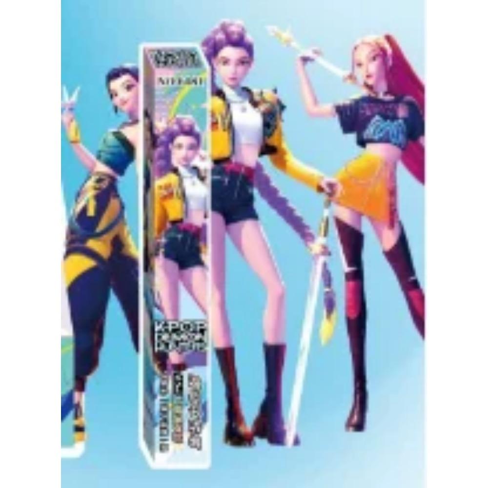 1/4/6/12PCS KPop Demon Hunters Black Ink Pen Student Writinng Draw Gel Pen Anime Figure Stationery Study Supplies Gift 0.5mm