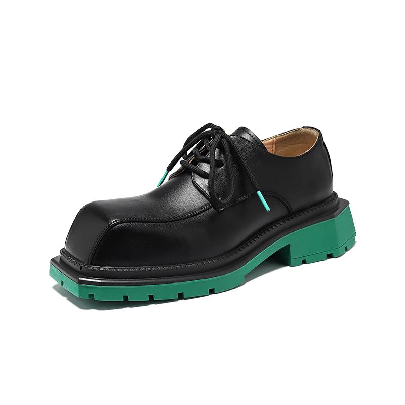 Platform Shoes for Men Brand Leather Shoes Business Dress Shoes Japan All-Match Casual Wear-Resistant Footwear Chaussure Homme