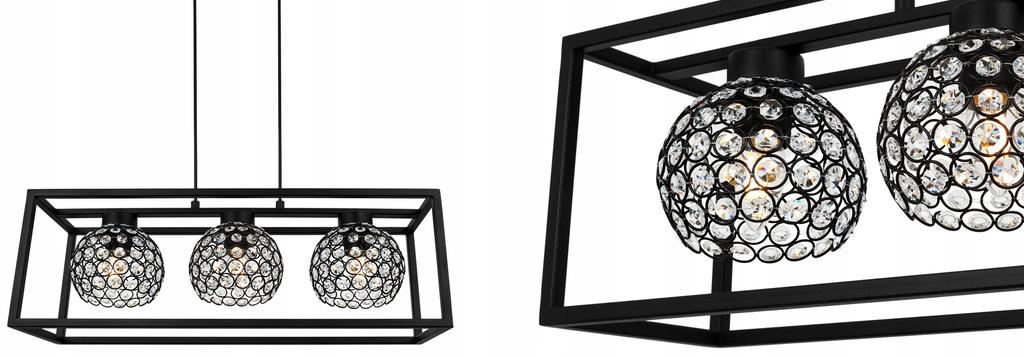 HÄNGELAMPE ELEGANTER KÄFIG KRISTALLKUGEL