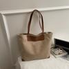 New Vintage Suede Tote Bag Large Capacity Simple Commuter Shoulder Bag for Women Winter Comfortable and Versatile Storage Bags