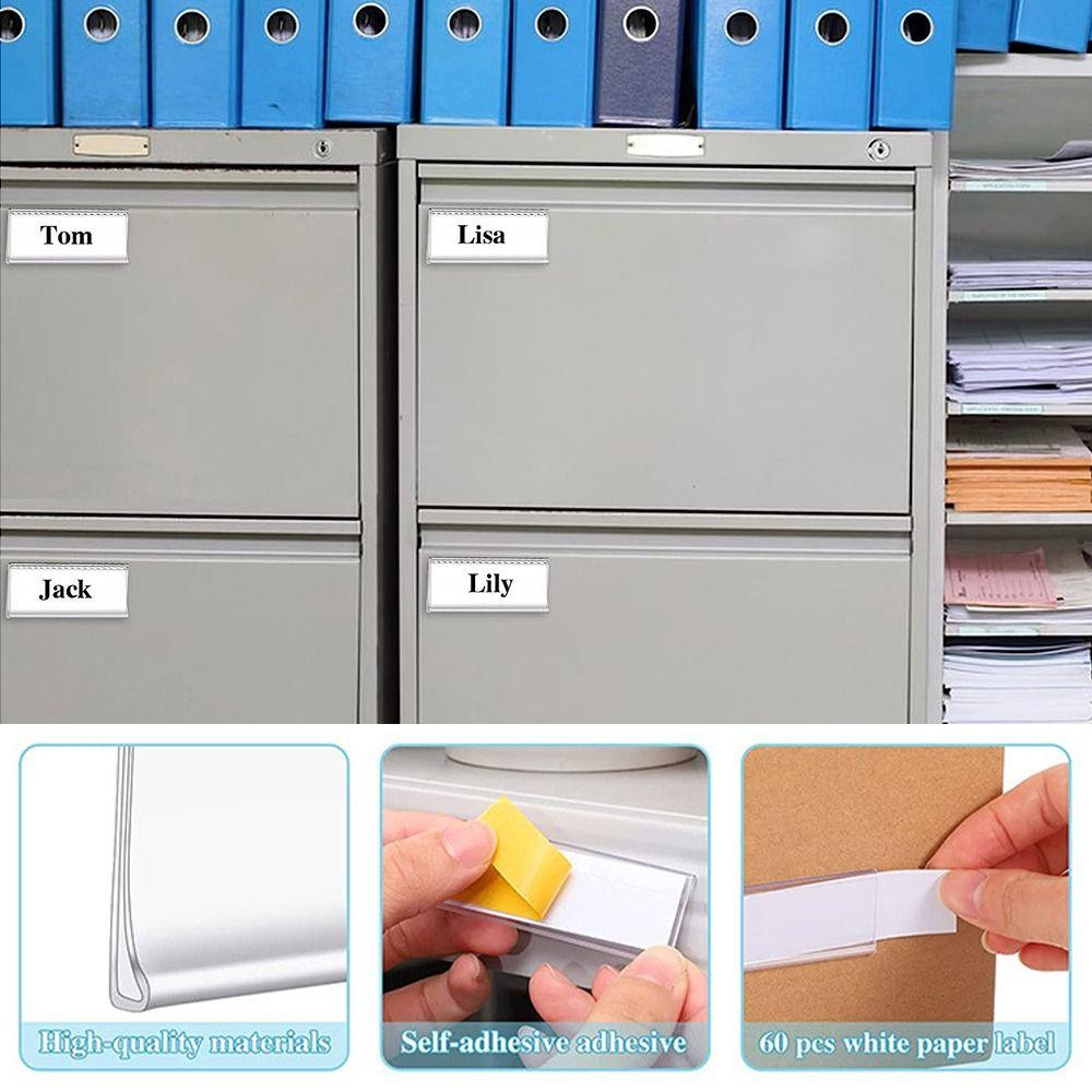 10pcs Transparent Self-adhesive Shelf Label Classification Label  Seasoning Classification