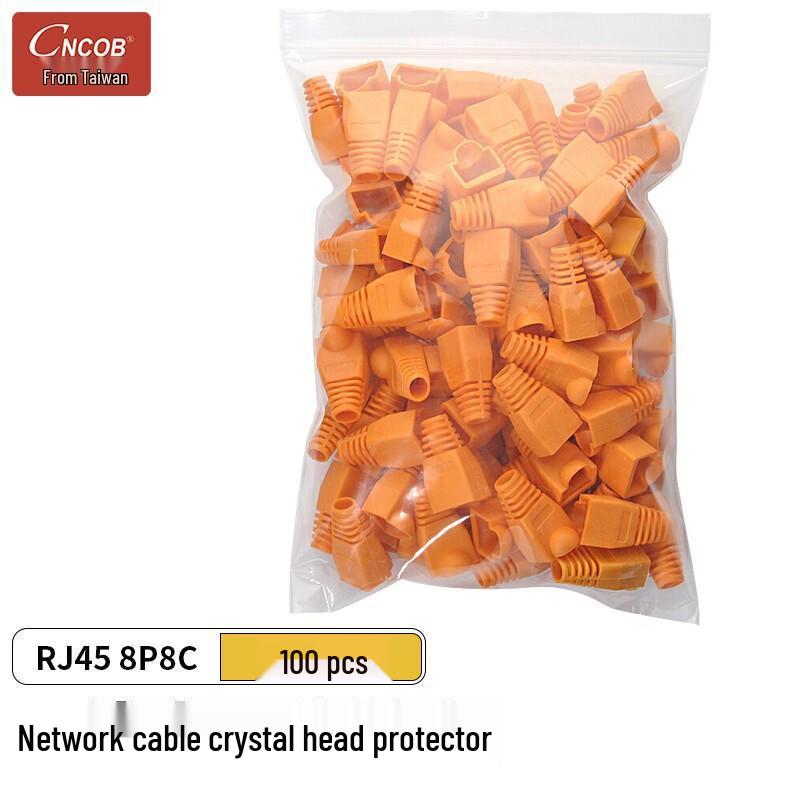 CNCOB Colorful Engineering-Grade RJ45 Cat5e Network Cable Crystal Head Protector 8P8C