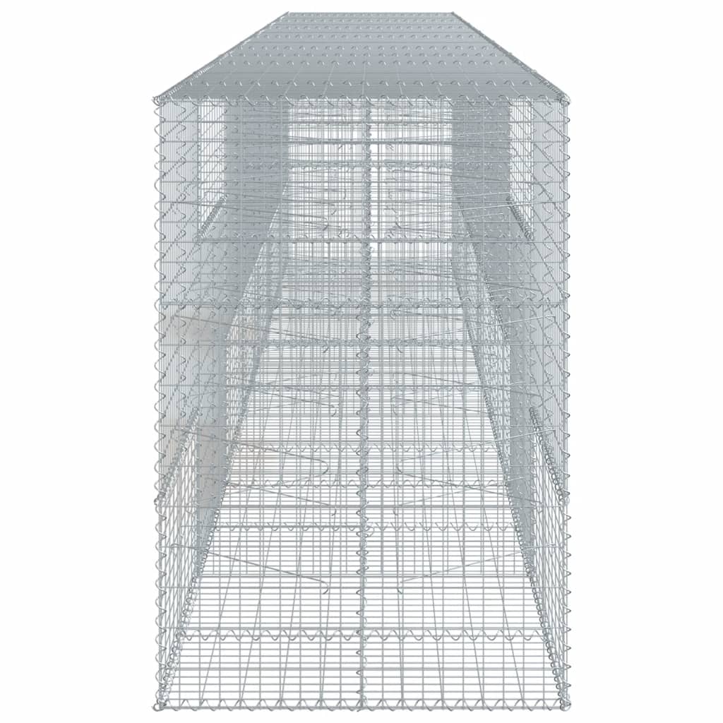Gabion with Lid 700 X 100 X 150 Cm Galvanized Iron