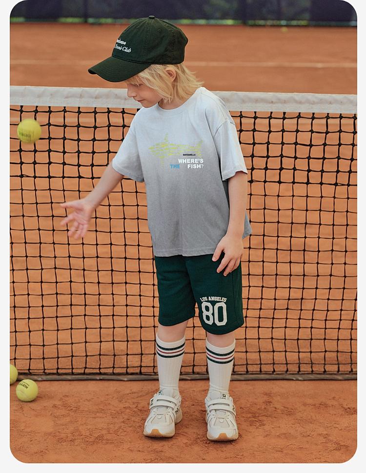 David Bella Boys' Pure Cotton Short-Sleeved T-Shirt