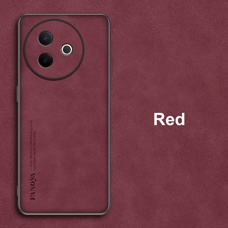 For Vivo Y39 5G Case Luxury PU Leather Phone Case For Vivo Y300i Back Cover Matte Silicone Shockproof Full Protection Coque