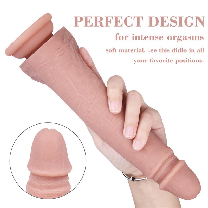 Female Masturbation Device Taiyi 18cm Big Cock Liquid Silicone Sex Simulation Dildo Adult Products