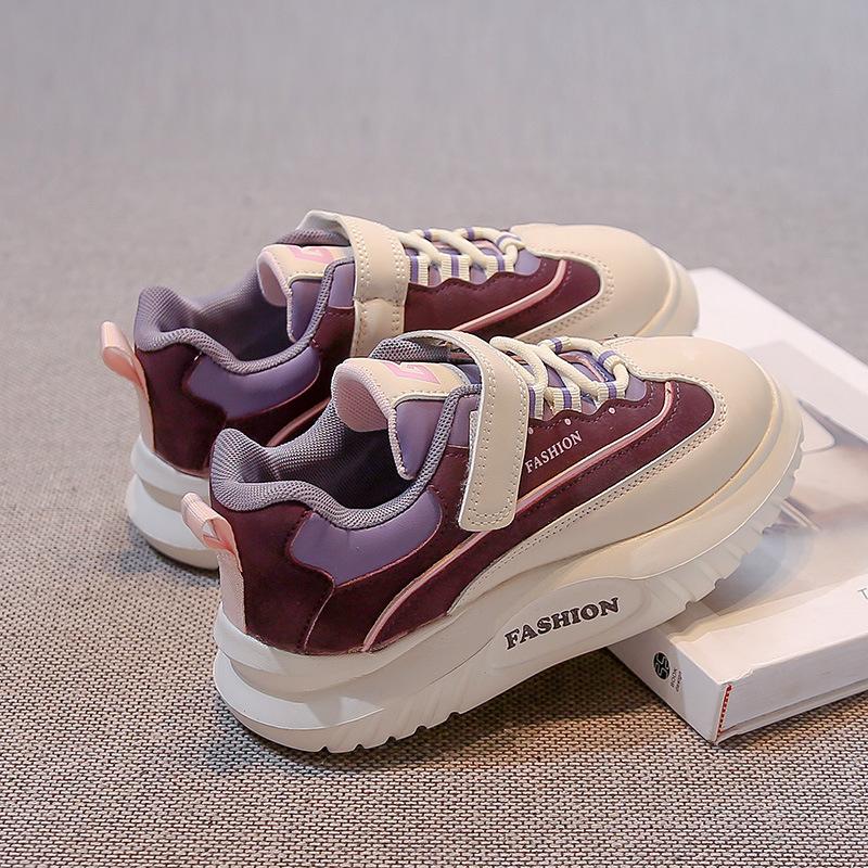 Girls shoes 2025 autumn new children's soft-soled sports shoes medium and large children and girls non-slip lightweight casual board shoes