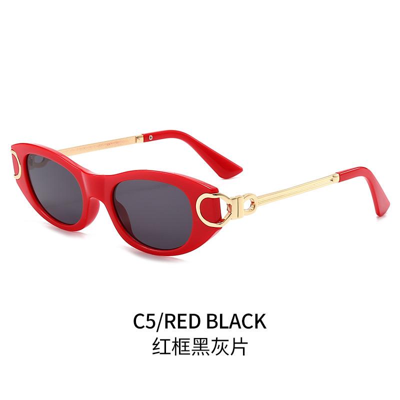Retro Oval Sunglasses For Women 90S-Style Classic Oval Frame Sun Glasses Fashion Vintage Cat Eye Shades