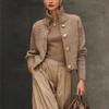 Women's Brown Tweed Short Jacket