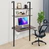 [Wall Mounted Computer Desk, 3-Tier Floating Desk with Wall Organizer, Space Saving Workstation for Home Office, Study Table