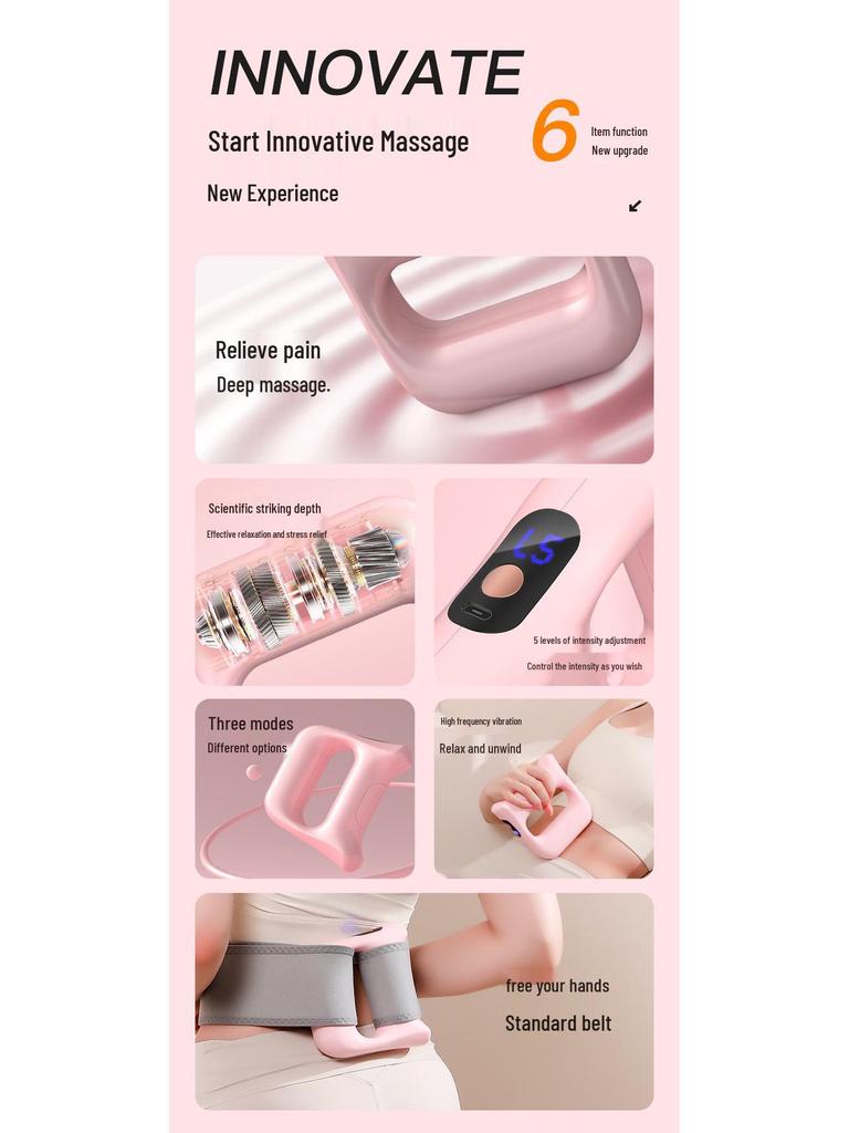 Women's High-Frequency Fitness Muscle Massager Ring for Full-Body Relaxation