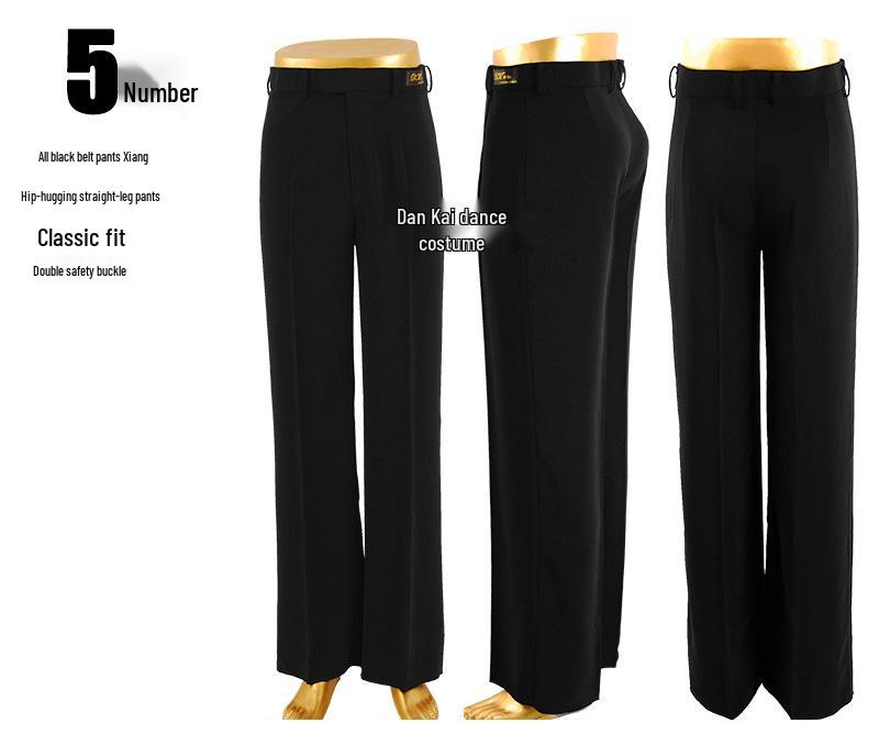 Men's Modern Latin Dance Pants - Straight Leg for Practice and Ballroom