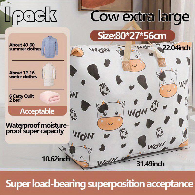 Waterproof Cotton Quilt & Clothes Storage Bag: Large-Capacity, Moisture-Proof Organizer for Moving