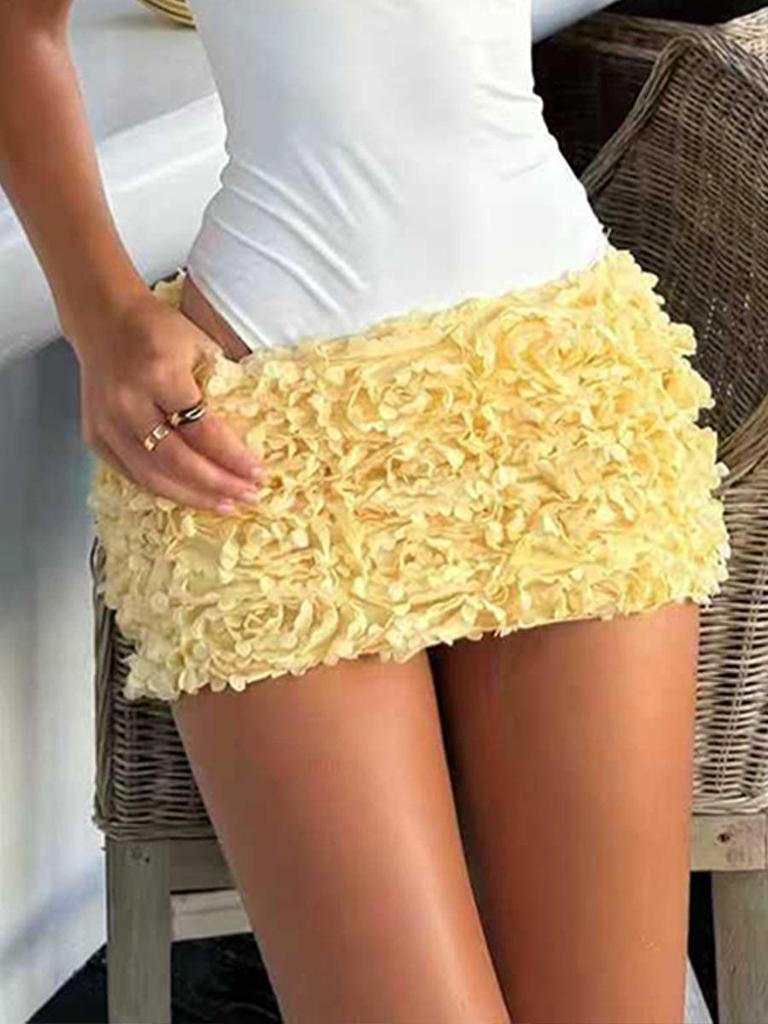 Autumn 2025 Slim Fit Low-Waist 3D Decorative Skirt for Women - European & American Style