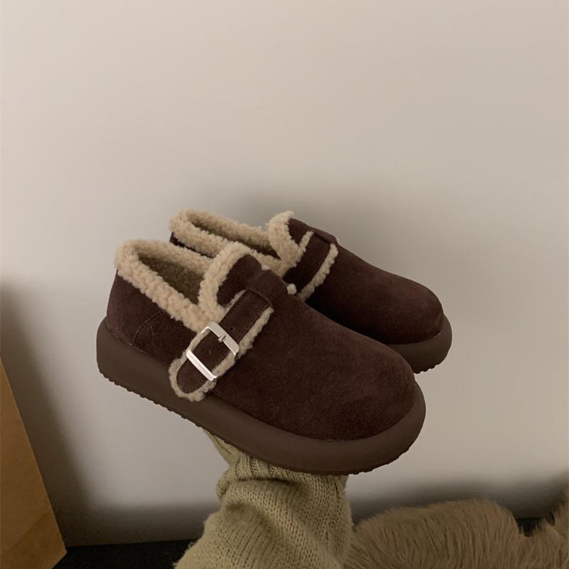 Thick-soled Fleece Shoes, Autumn and Winter Shoes, Warm Snow Boots, Cotton Shoes, Women's Shoes